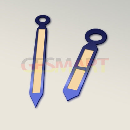 Green luminous watch hands with blue trim for ST3600/ST3620 ETA6497/6498 mechanical watch movement.