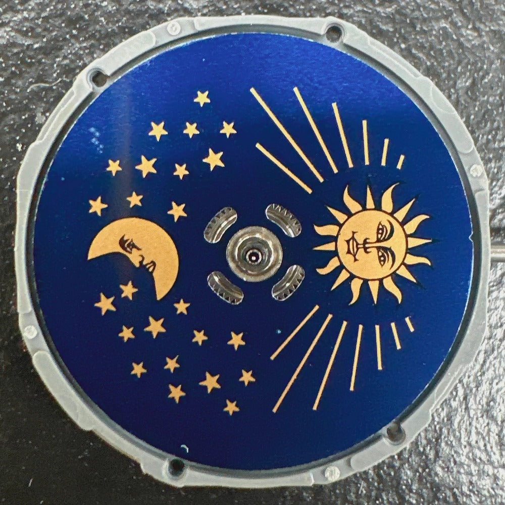 Japan-made Miyota 6M90 quartz movement with 3 hands and moonphase for precise watch repair