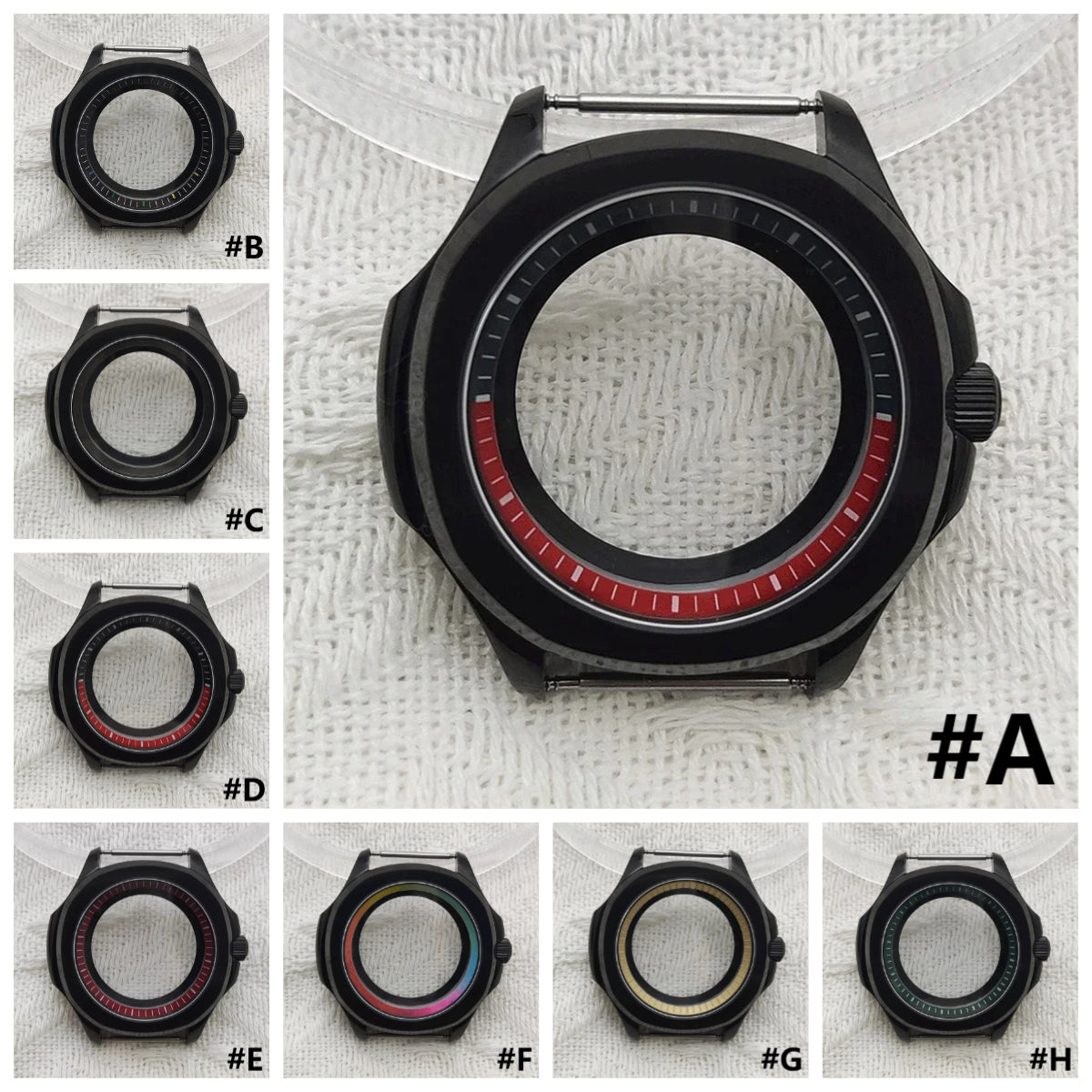 39MM Stainless Steel Colorful Ring Sapphire Glass Cover 5ATM for NH35/NH36/NH70