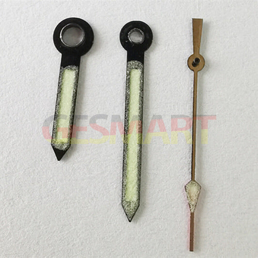 12,5 x 12,5 x 8,5 mm schwarze Zierleiste, grün leuchtende Uhrzeiger für NH35 NH36 Uhrwerk