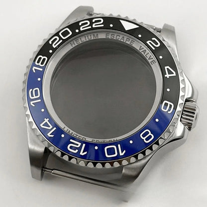 44mm Watch Case for Deep SEA Style for NH34 NH35 NH36 Rotating Bezel Solid Back