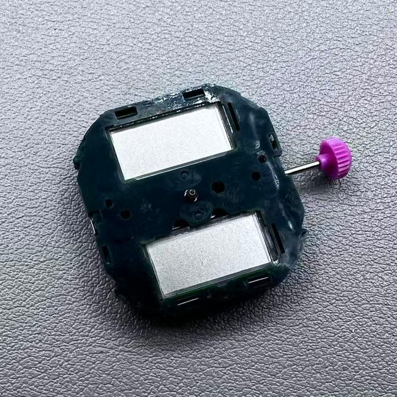 Japan T240 quartz watch movement with 3 hands and digital display, perfect for precise timekeeping accessories.