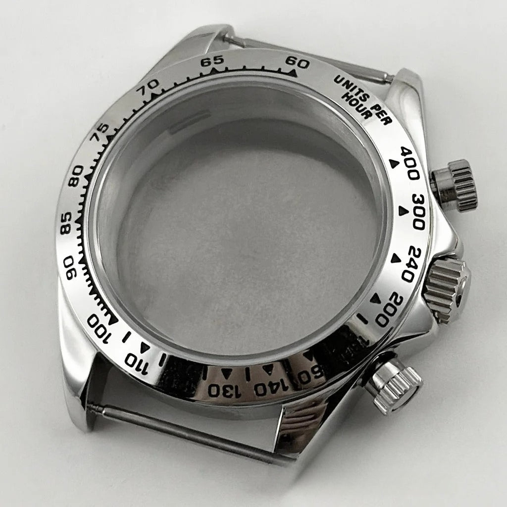 Daytona 40mm Sapphire Glass Watch Case Ceramic Bezel Men's for VK63 VK63A VK64