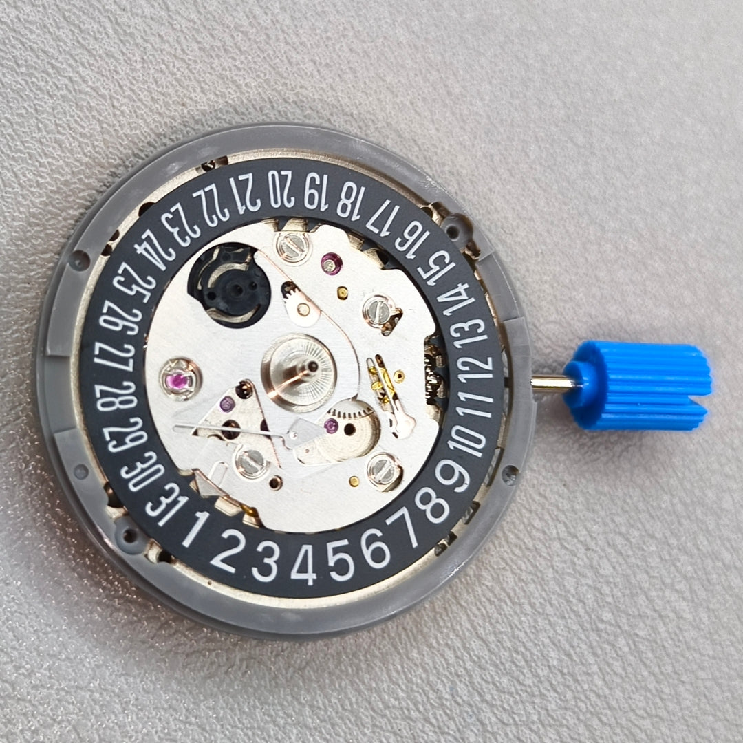 Seiko NH35A Automatic Mechanical Movement Black Wheel 24 Jewels Date@6