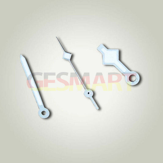 Silver watch hands for Miyota 8205/8215/2813 and ETA2824/2836 movements, precision replacement parts.