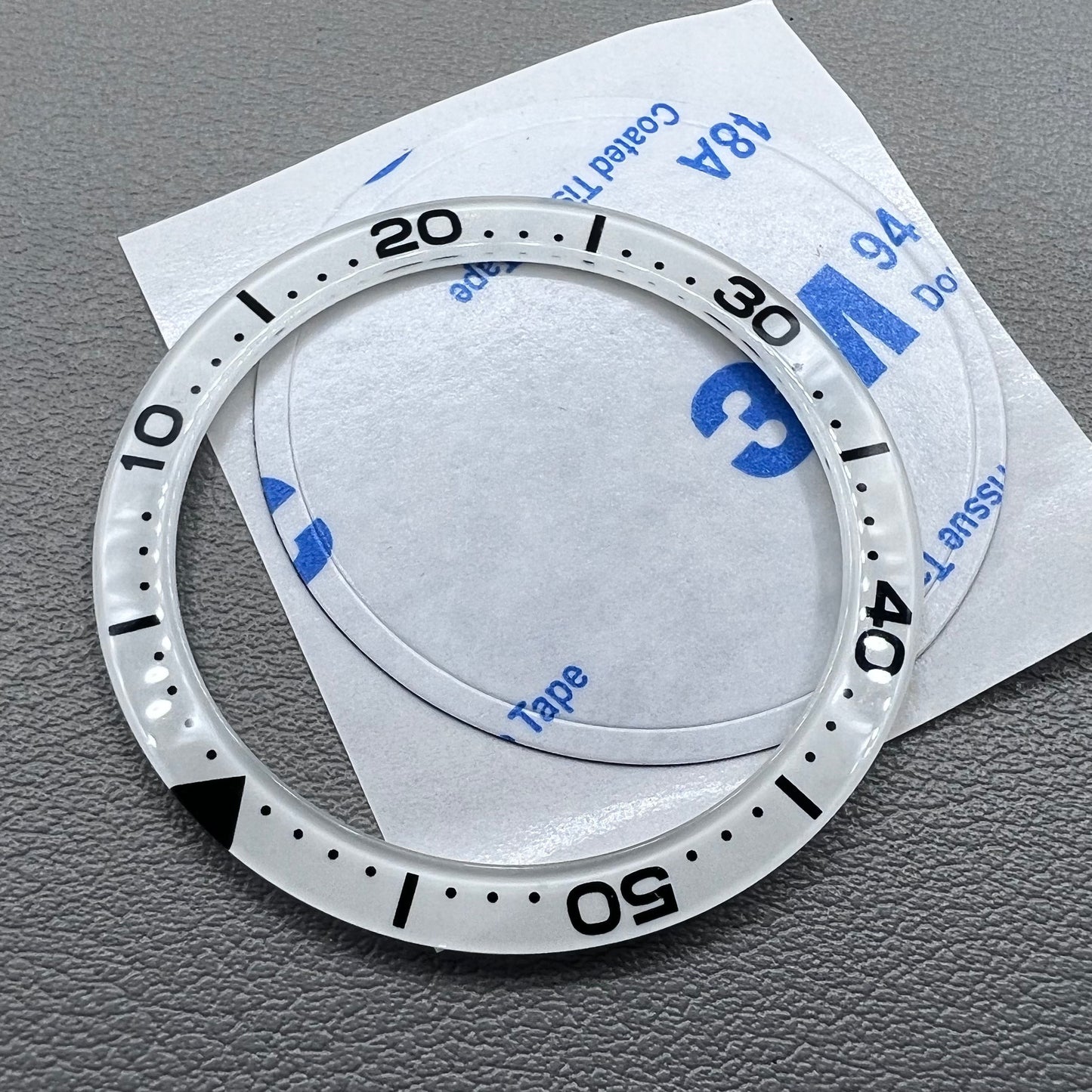 40.3/32.8mm Watch Bezel Insert White C3/BGW9 All Blue Luminous Diving Flat