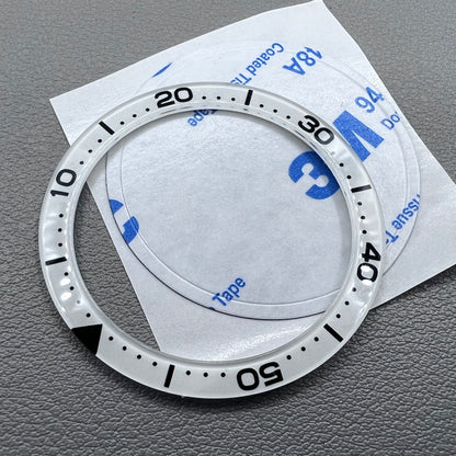 40.3/32.8mm Watch Bezel Insert White C3/BGW9 All Blue Luminous Diving Flat