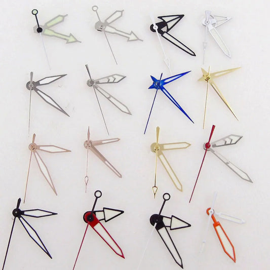 Green luminous watch hands set, compatible with NH35 NH36 7s36 7s25 7s35 6r15 movements.