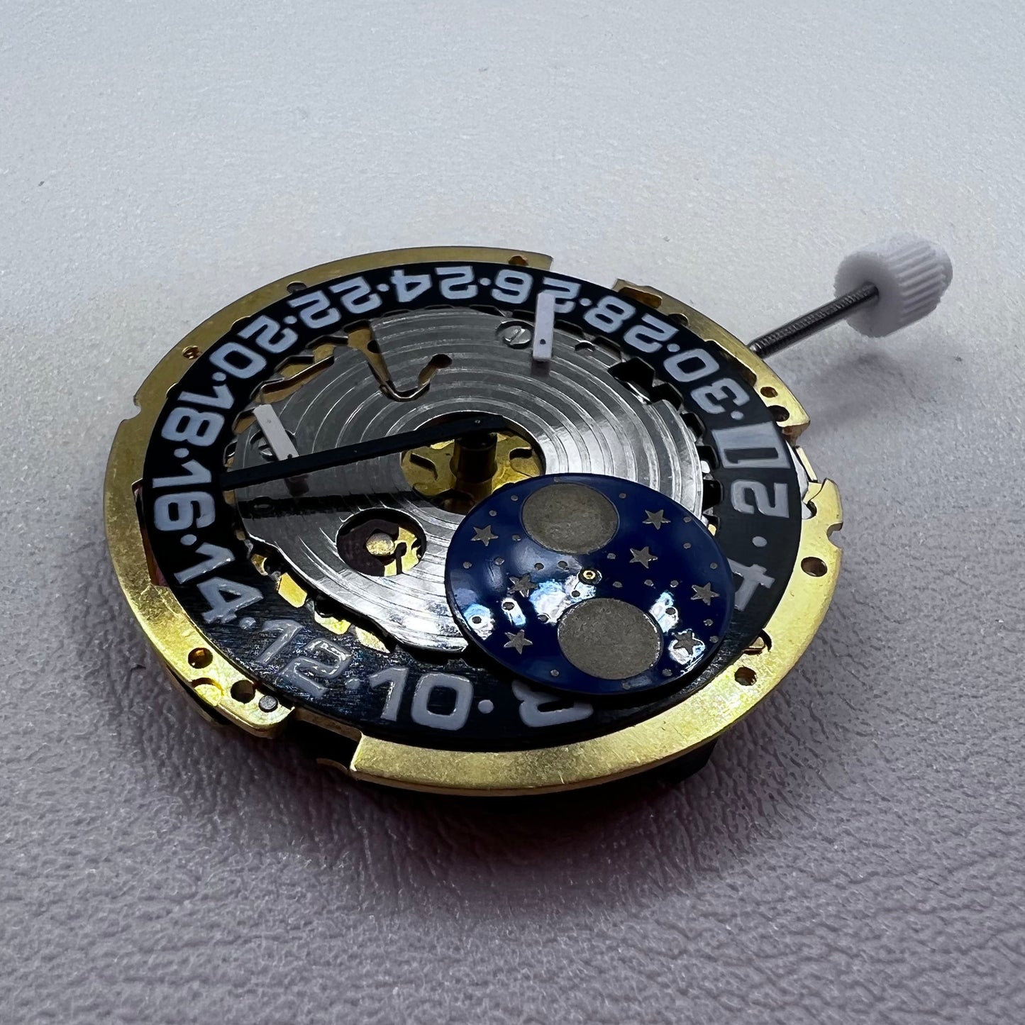 Swiss ISA 8171 Multifunctional Quartz Movement Replace ISA 8161 Black Disk 6 Hands