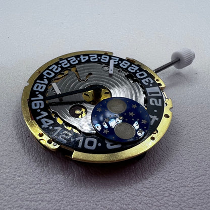 Swiss ISA 8171 Multifunctional Quartz Movement Replace ISA 8161 Black Disk 6 Hands