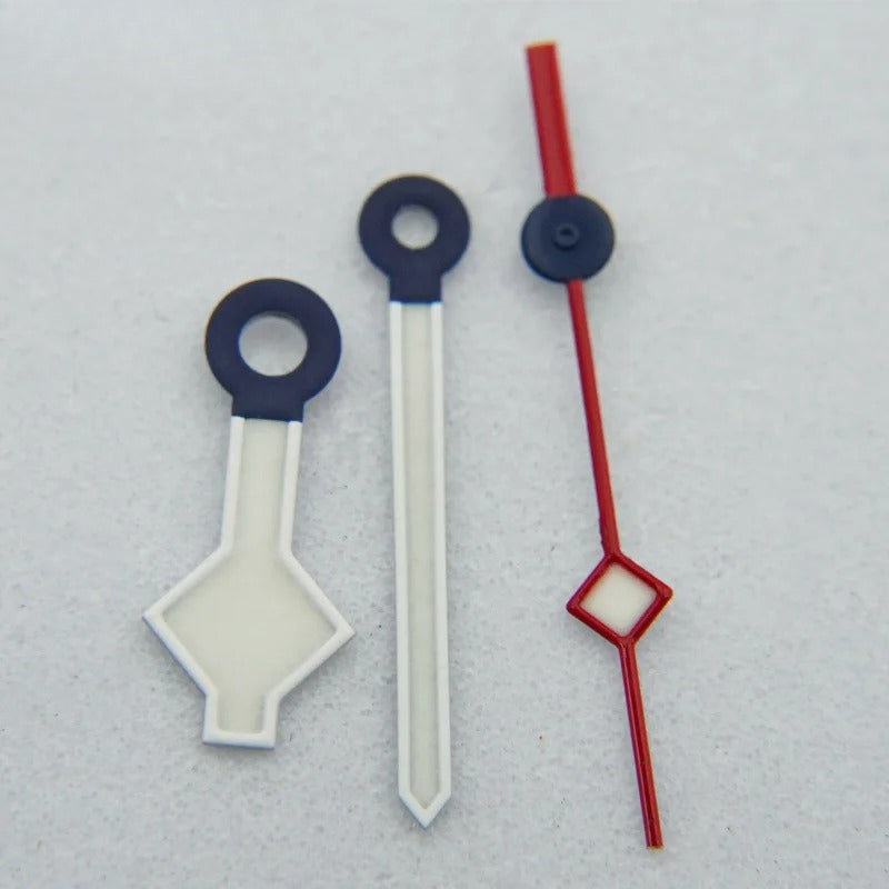 Modified Snowflake Watch Hands Hands Fit 8N24 Movement Blue lume Watch Pointers