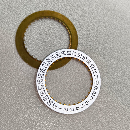 2 PIECES Black Font White Date Disk Wheel for Movement ETA2836 Date@3