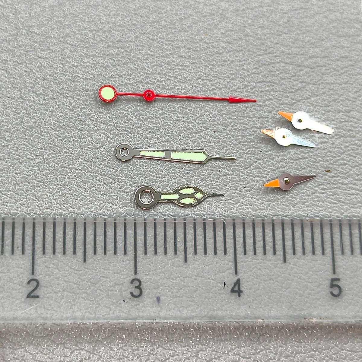13mm Red Second Hand Silver Trim Lume Watch Hands for OS10 OS60 OS80 Movement Watch Part