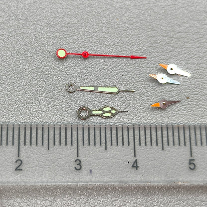 13mm Red Second Hand Silver Trim Lume Watch Hands for OS10 OS60 OS80 Movement Watch Part