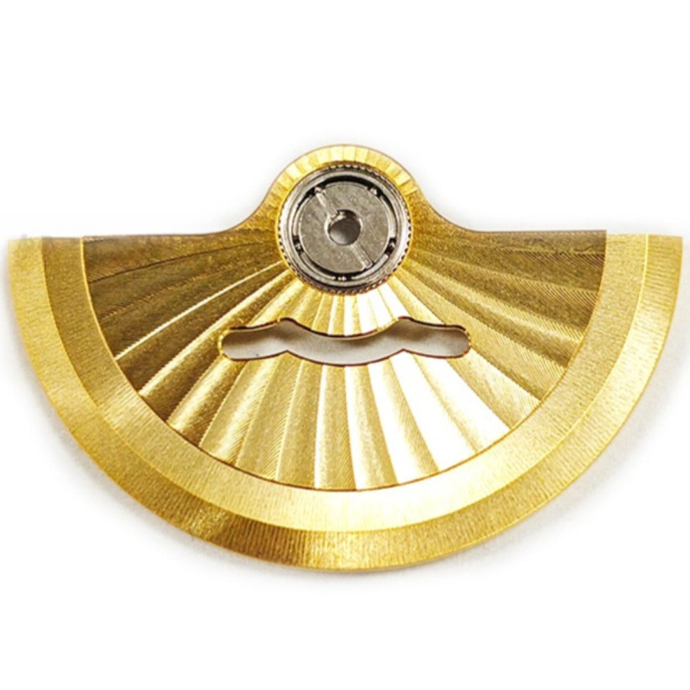 Golden Radioactive Stripe rotor with hollow center, compatible with NH35 NH36 movements.