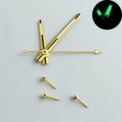 Green luminous watch hands for VK63 VK63A quartz movement, enhancing readability and style