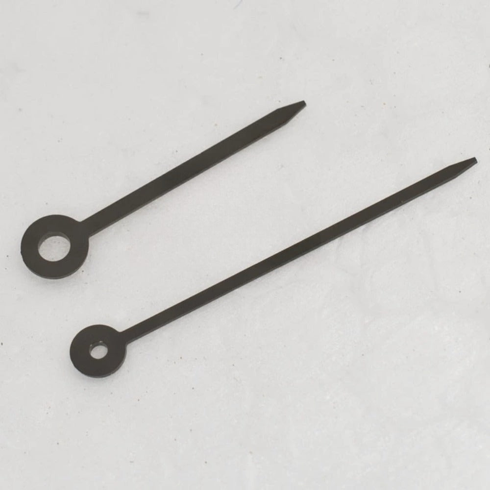 Black watch hands set compatible with ETA282.001 and ETA E03.001 movements by ETA.