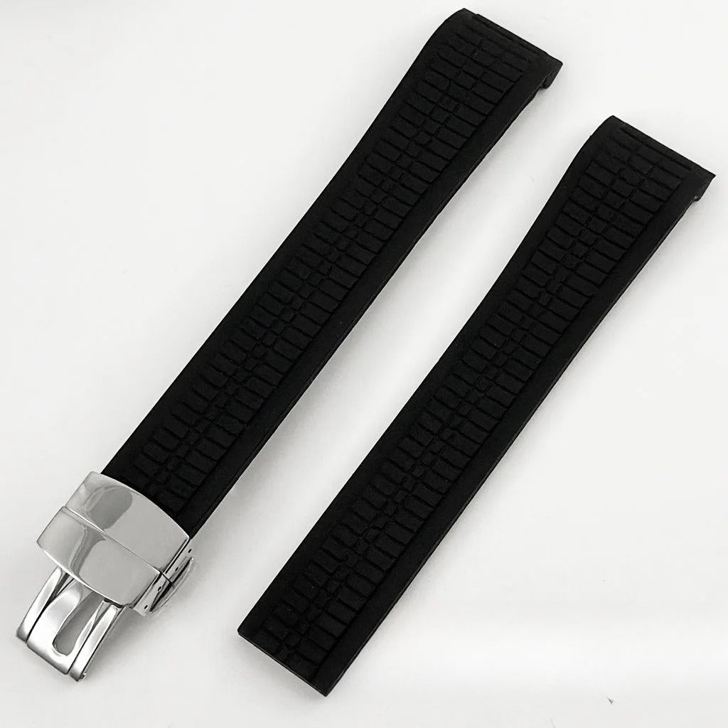Brown Rubber Strap 40mm Sapphire Glass Watch Case for NH34 NH35 NH36 NH38 4R35