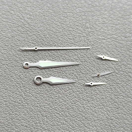 Silver Trim Luminous 6 Pins Watch Hands for ETA G10.211 Quartz Watch Movement