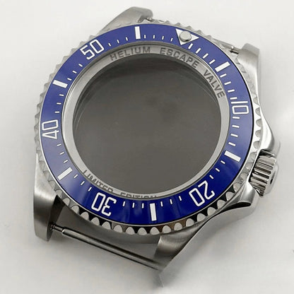44mm Watch Case for Deep SEA Style for NH34 NH35 NH36 Rotating Bezel Solid Back