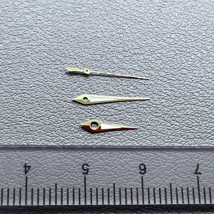 2 Sets Golden Trim Green Lume Arrow Shape Watch Hands for ETA2836 2824 2892A2