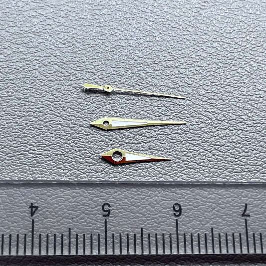 2 Sets Golden Trim Green Lume Arrow Shape Watch Hands for ETA2836 2824 2892A2