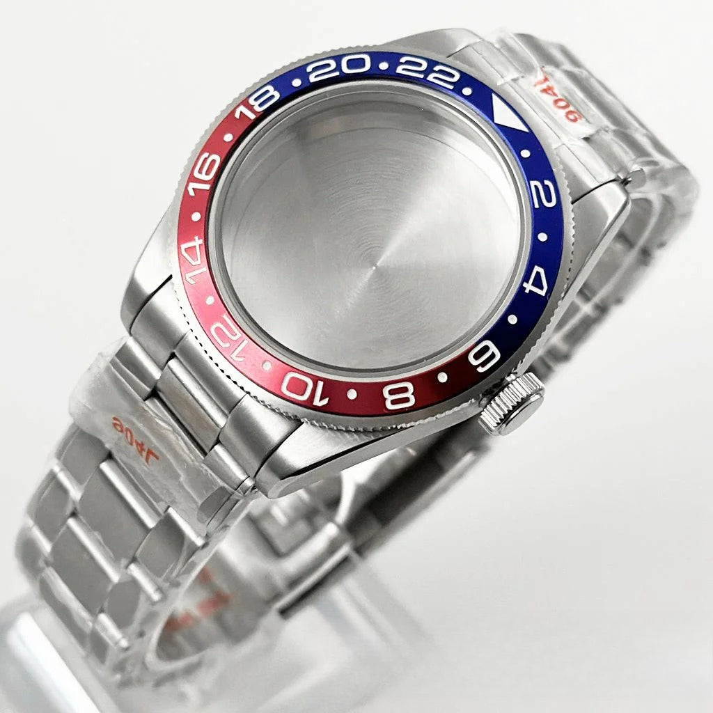 39MM Bezel Domed Sapphire Crystal Case for NH34 NH35 NH36 NH38 ETA 2824 PT5000
