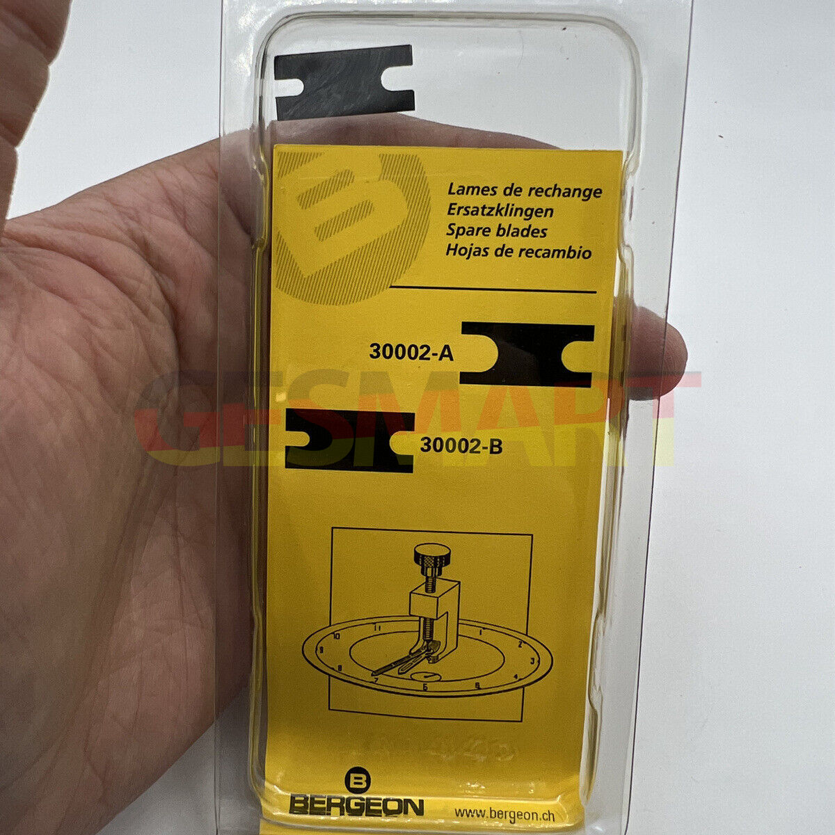 Bergeon 30002 precision watch hand remover tool for professional watch repair and maintenance.