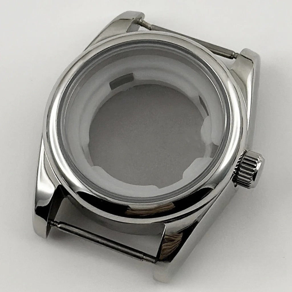Ladies 31MM Round Bezel Sapphire Glass Jubilee bracelet Watch Case Fit NH05 NH06