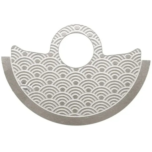 Silver waved rotor oscillating weight overlay for NH35 NH36 7S26 4R35 watches