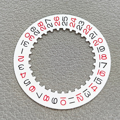 Vintage Red Even Number White Date Disk Wheel for 3235 3285 Mechanical Movement