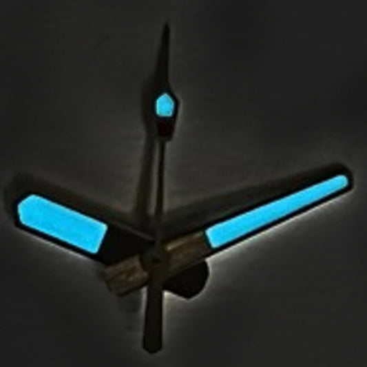 17mm C3 Blue BGW-9 lume stainless steel watch hands for SKX SBBN NH35A NH36A models.