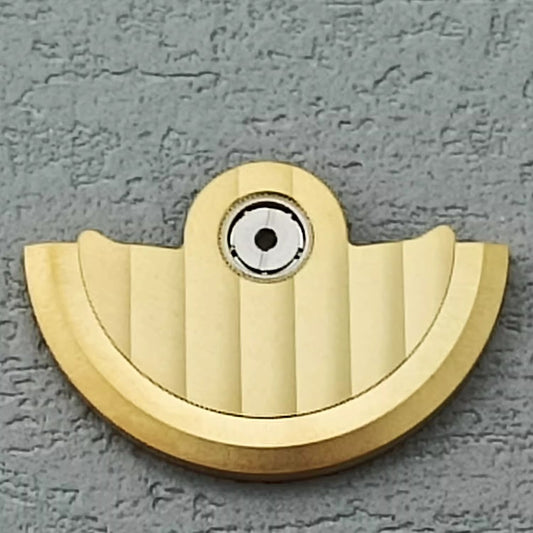 Golden vertical stripe rotor oscillating weight for NH34 NH35 NH36 NH38 watch movements.