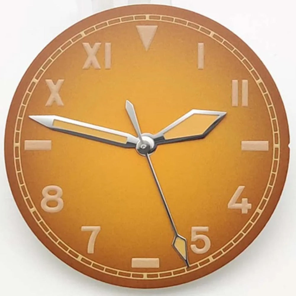Lume 28.5mm Orange Watch Dial+Big Hands for NH35/NH36/2824/8215