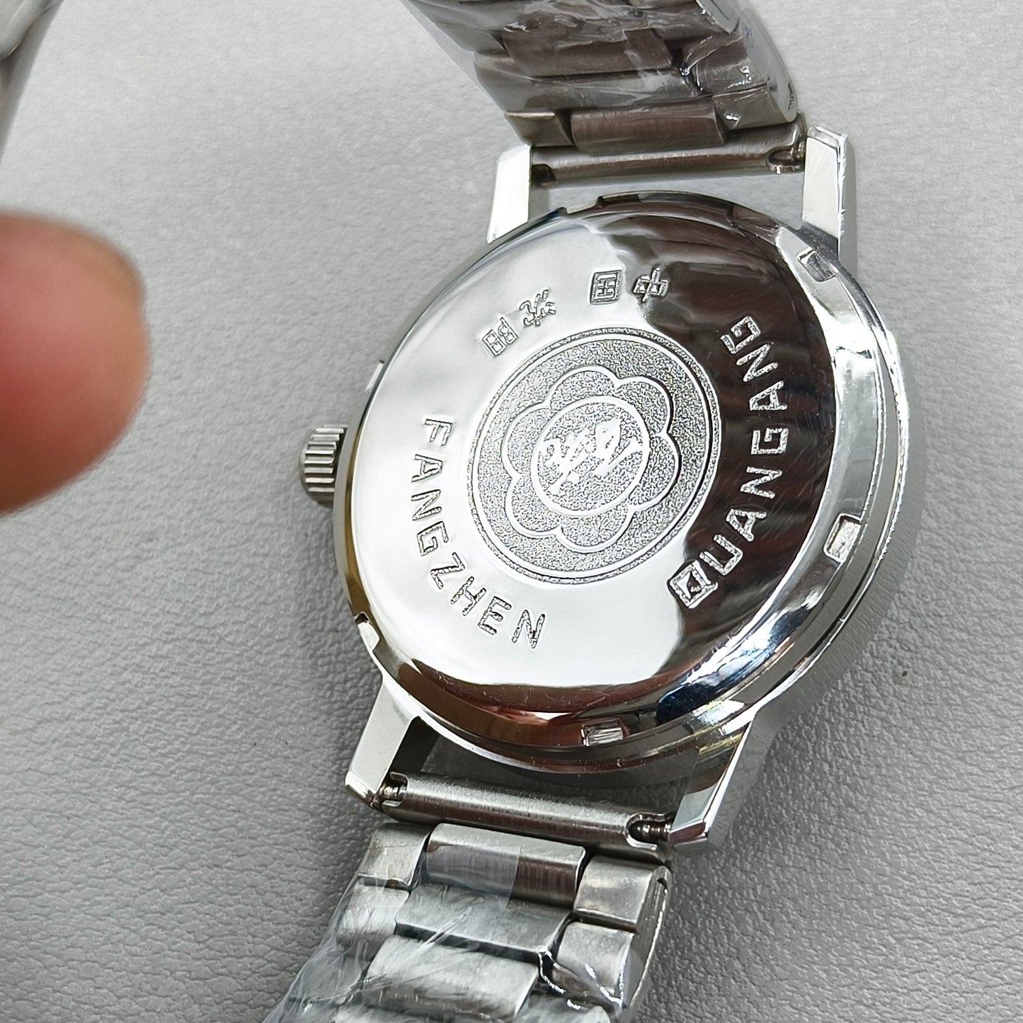 37mm China Baihua Manual Mechanical Watch 19 Jews Silver Band Shock-Resistant