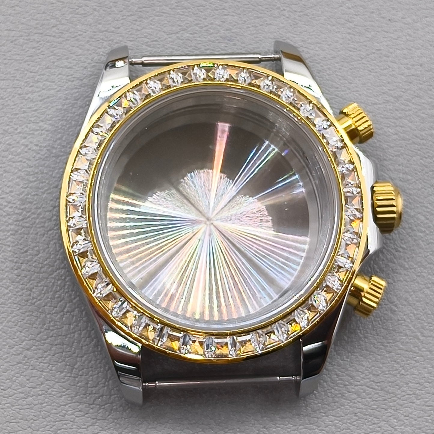 Personalized 39.3mm Stainless Steel Watch Case DTN Diamond Bezel for VK63
