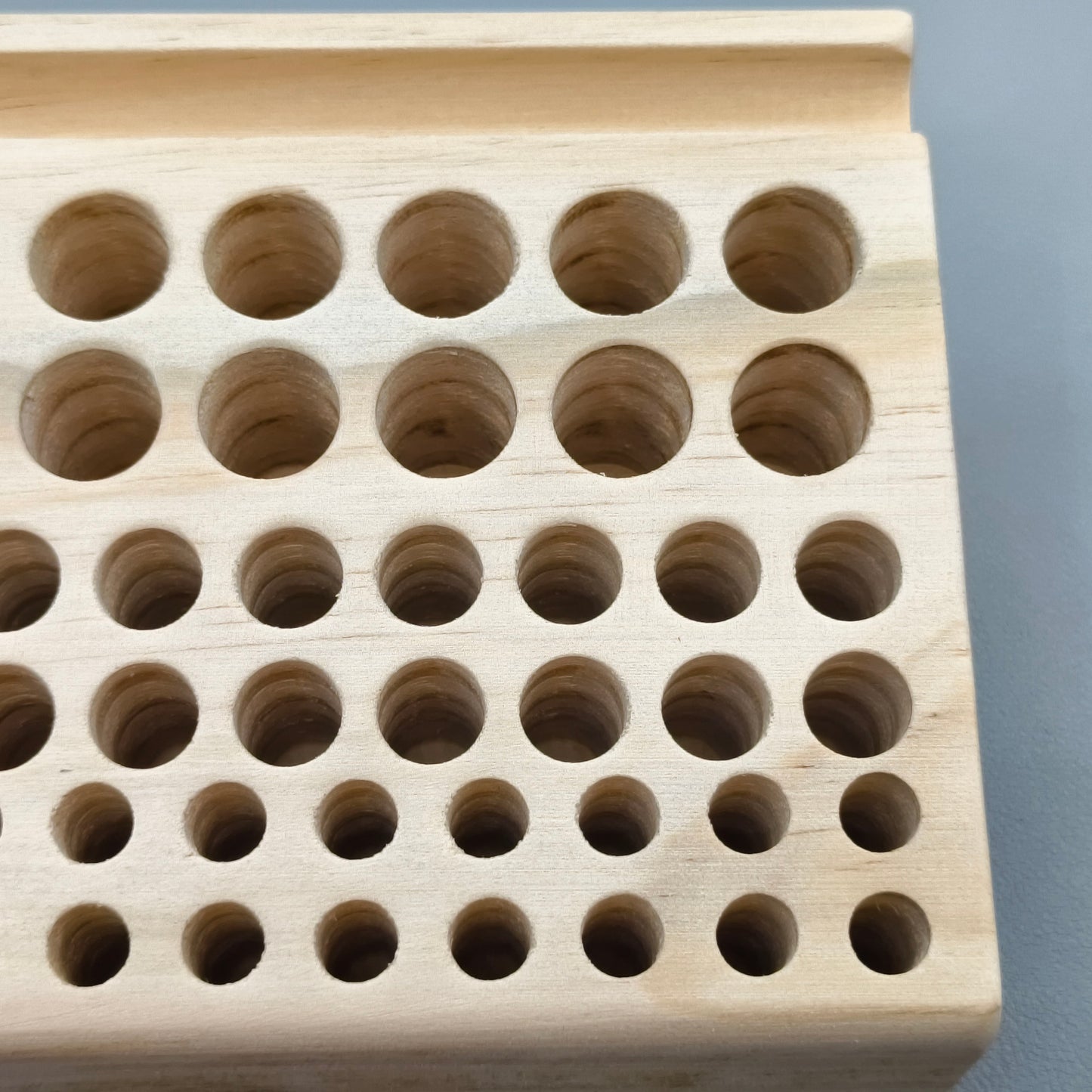 46 Holes Wooden Watchmaker Tool Holder For Repair Tool Organizer Stand