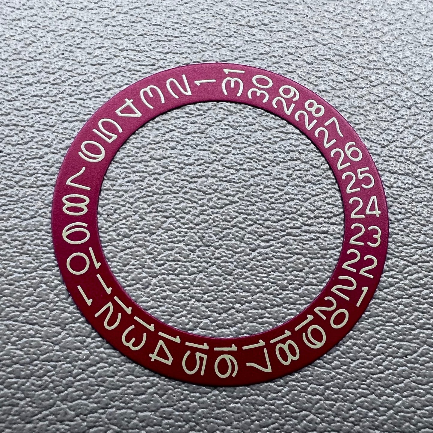 2 PIECES Red Background Mint Green Font Disk Date Wheel for Miyota NH35 NH36