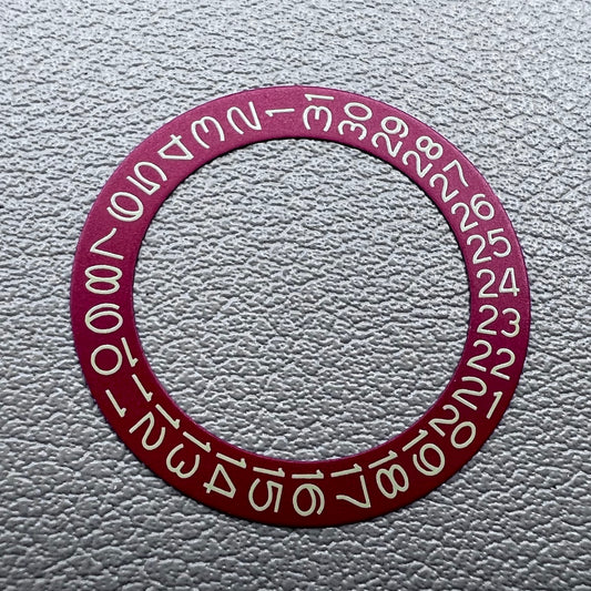 2 PIECES Red Background Mint Green Font Disk Date Wheel for Miyota NH35 NH36