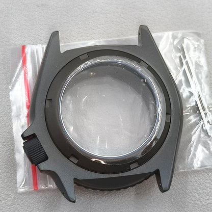 41.5mm Diamond Case Sapphire Convex Glass Watch Case Clear Bottom for NH35/NH36