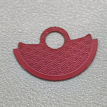 Metal Red Wave Rotor Oscillating Weight Overlay Fit for NH35 NH36 Movement
