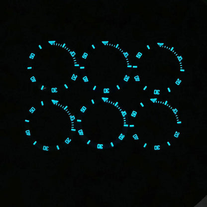 Sloping 40x31.8mm ceramic bezel insert with super luminous feature for divers watches replacement.