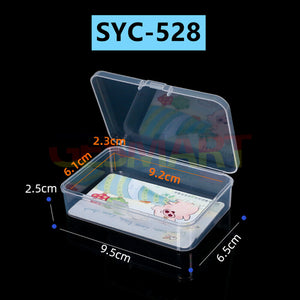 10pcs 2.5x9.5x6.5cm No Grid Rectangular Toolbox Box Container Storage Hinged Lid