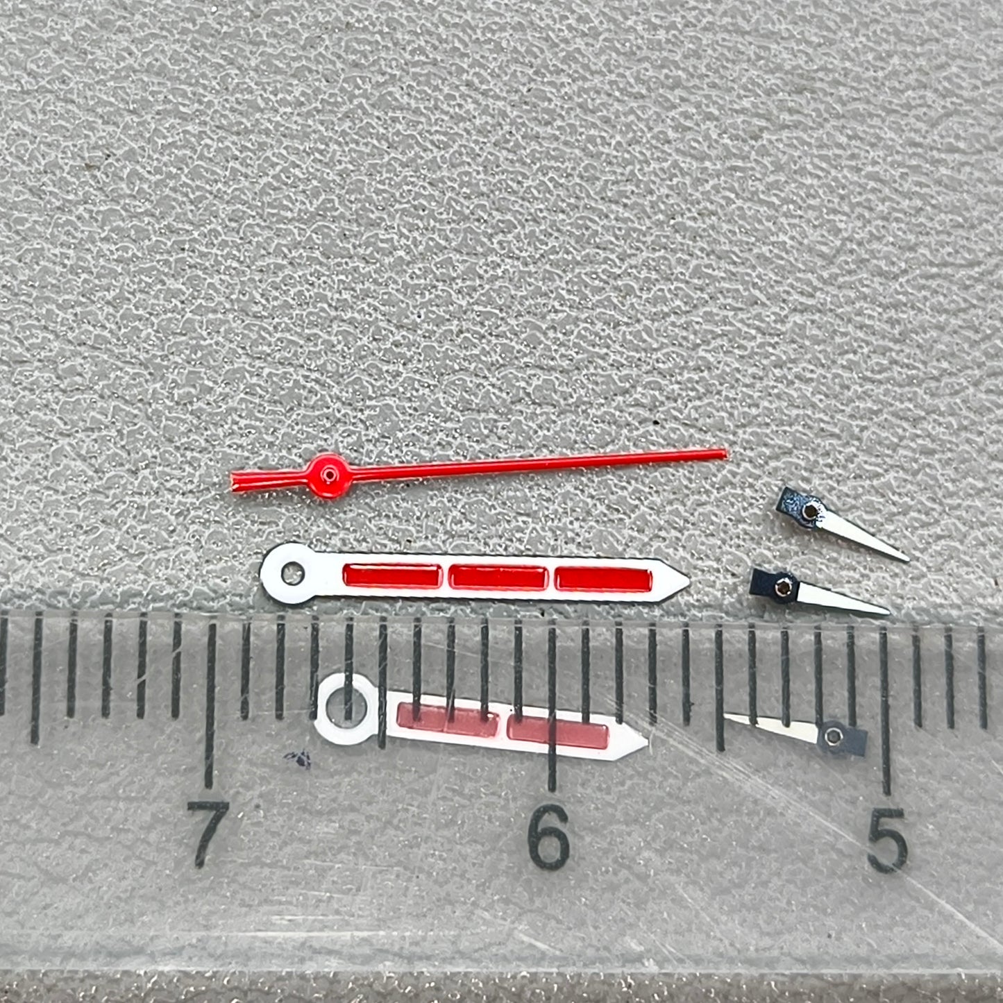 2 Sets/Pack Silver+black Trim Red Painted Watch Hands for Miyota OS10 OS20 OS30