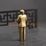 Solid Copper Chairman Mao Trinket Vintage Hand Carved Bronze Model Figurines