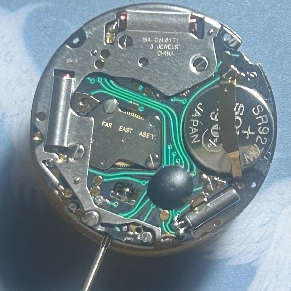 Swiss Made ISA 8171 Quartz Movement Single Calendar 6 Hands Black Disk Date At 4