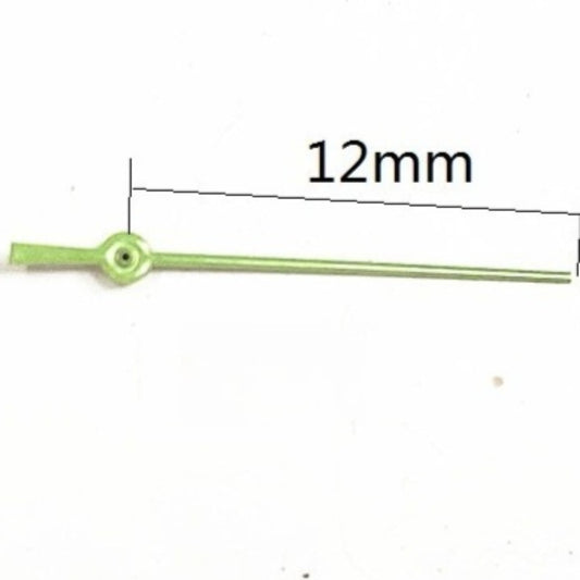 Set of 3 light green 12mm second hands for Miyota FS00 FS01 FS10 watch movements, precise timing parts.