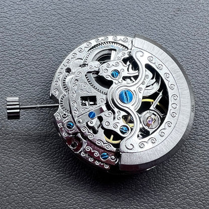 TY2807 Skeleton Silver Plated Automatic Mechanical Movement T16 Replacement