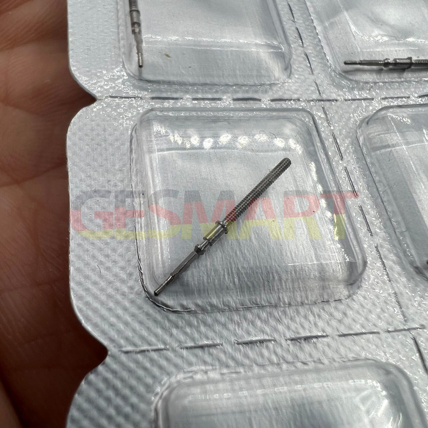 Replacement winding stem for ETA G10.211 movement, durable for precise watch repairs.