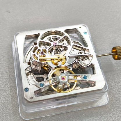 Hollow 2801-A Black Mechanical Movement 3 Hands 25 Jewels
